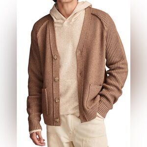 Men’s Lucky Brand Brown Button-Up Cardigan